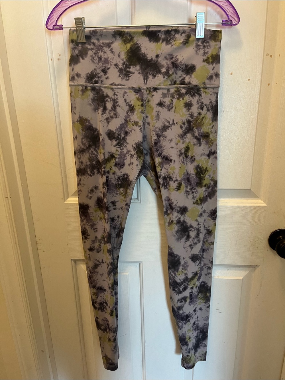 🍋EUC Lululemon Align High-Rise 28” Pants - Radial Tie Dye Mauve Grey Multi - 8
